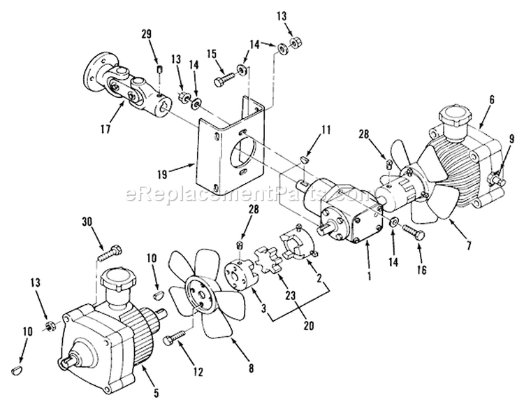 Page U Diagram and Parts List for Z1-24OE03 1990 Toro Lawn Tractor