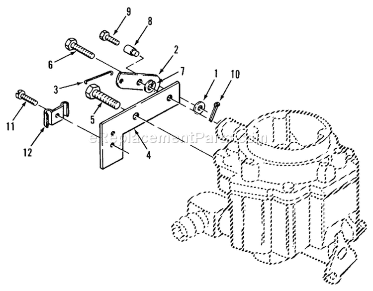 Choke Linkage Diagram and Parts List for Z1-24OE03 1990 Toro Lawn Tractor
