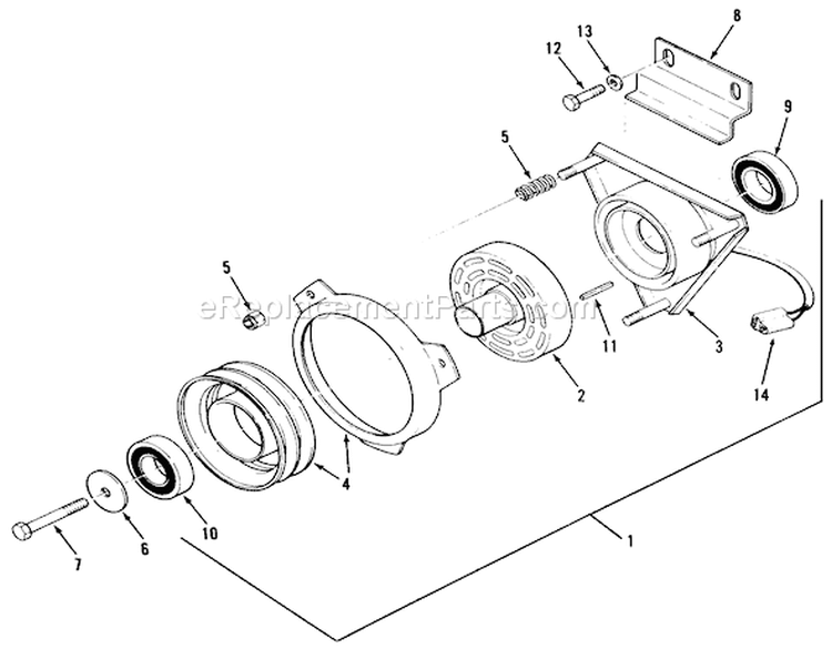 Pto Electric Clutch Diagram and Parts List for Z1-24OE04 1000001-1999999 - 1991 Toro Lawn Tractor