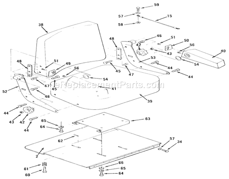 Seat Diagram and Parts List for Z1-24OE04 1000001-1999999 - 1991 Toro Lawn Tractor