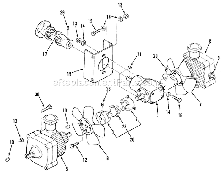 Transmission Drive Diagram and Parts List for Z1-24OE04 1000001-1999999 - 1991 Toro Lawn Tractor