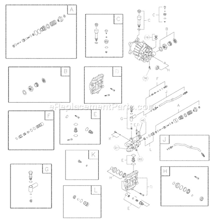 Page A Diagram and Parts List for 020208-0  Troy-Bilt Pressure Washer