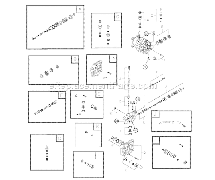Page B Diagram and Parts List for 020242-4  Troy-Bilt Pressure Washer