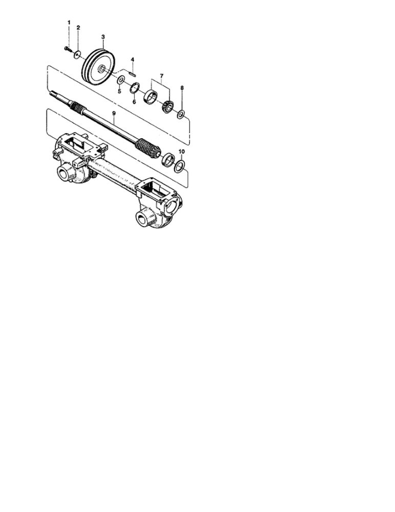 Drive Shaft Assembly Diagram and Parts List for 12217  Troy-Bilt Tiller