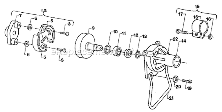 Page A Diagram and Parts List for 10788  Troy-Bilt Brush Cutter