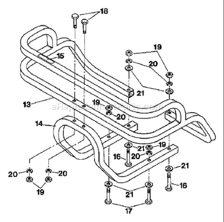 Page A Diagram and Parts List for 11071  Troy-Bilt Lawn Tractor Accessories