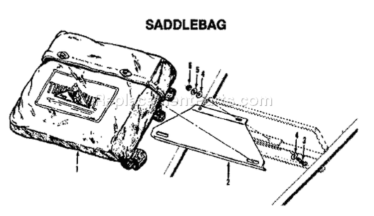 Page A Diagram and Parts List for 11386  Troy-Bilt Lawn Tractor Accessories