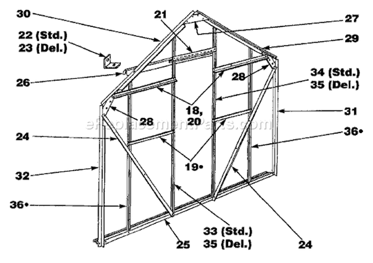 Page B Diagram and Parts List for 11450  Troy-Bilt Trimmer