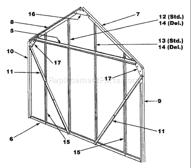 Page C Diagram and Parts List for 11450  Troy-Bilt Trimmer