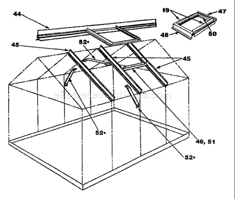 Page E Diagram and Parts List for 11450  Troy-Bilt Trimmer