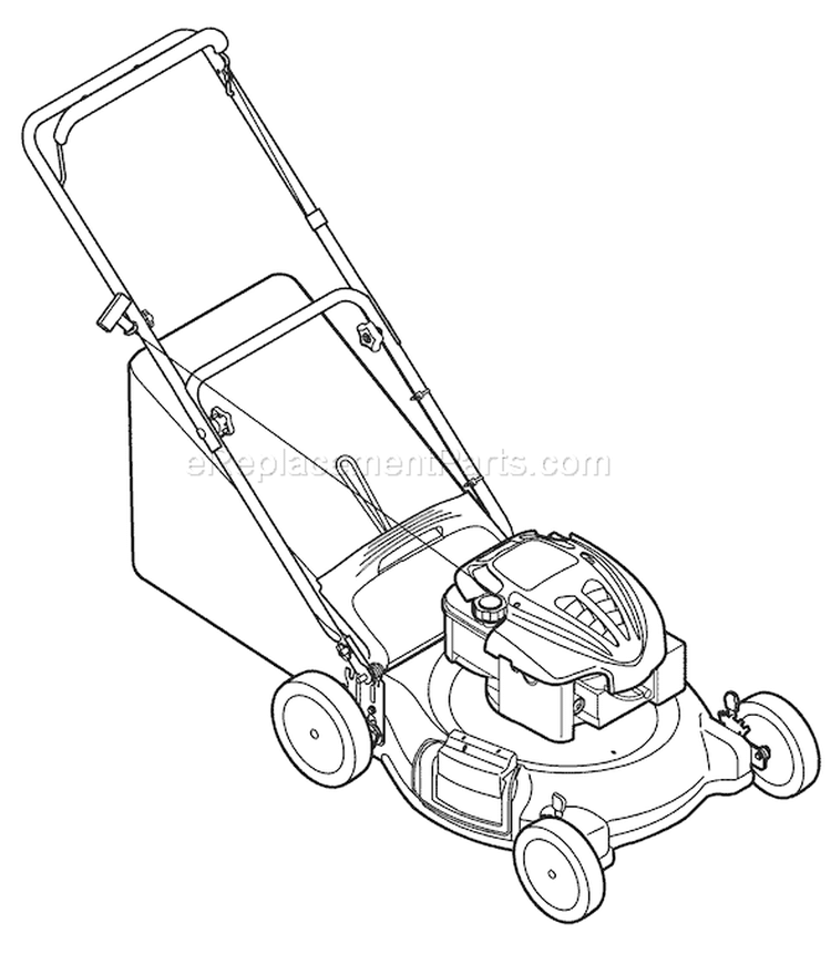 Page B Diagram and Parts List for 11A-436M066 2008 Troy-Bilt Lawn Mower