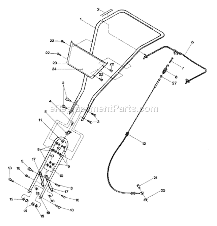 Page D Diagram and Parts List for 12213  Troy-Bilt Cultivator