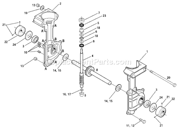 Page C Diagram and Parts List for 12334  Troy-Bilt Cultivator