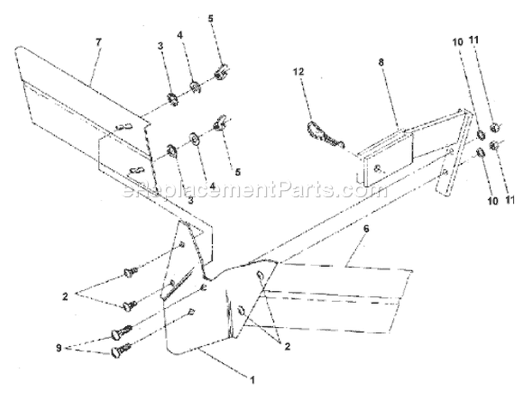 Page A Diagram and Parts List for 12578  Troy-Bilt Tiller