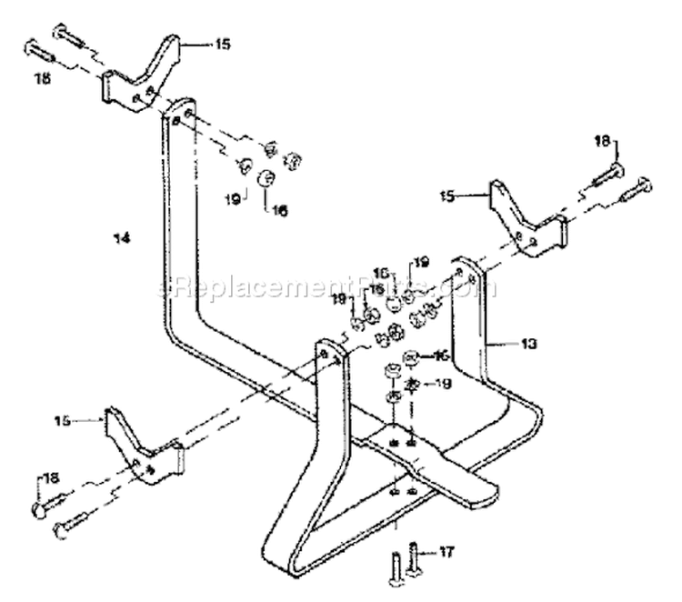 Page A Diagram and Parts List for 12583  Troy-Bilt Lawn Tractor Accessories