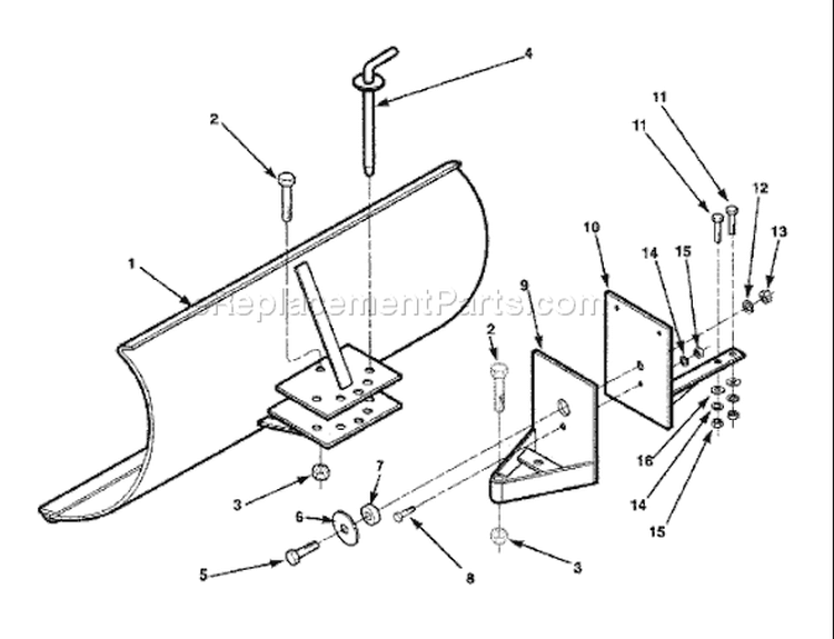 Page A Diagram and Parts List for 12584  Troy-Bilt Lawn Tractor Accessories