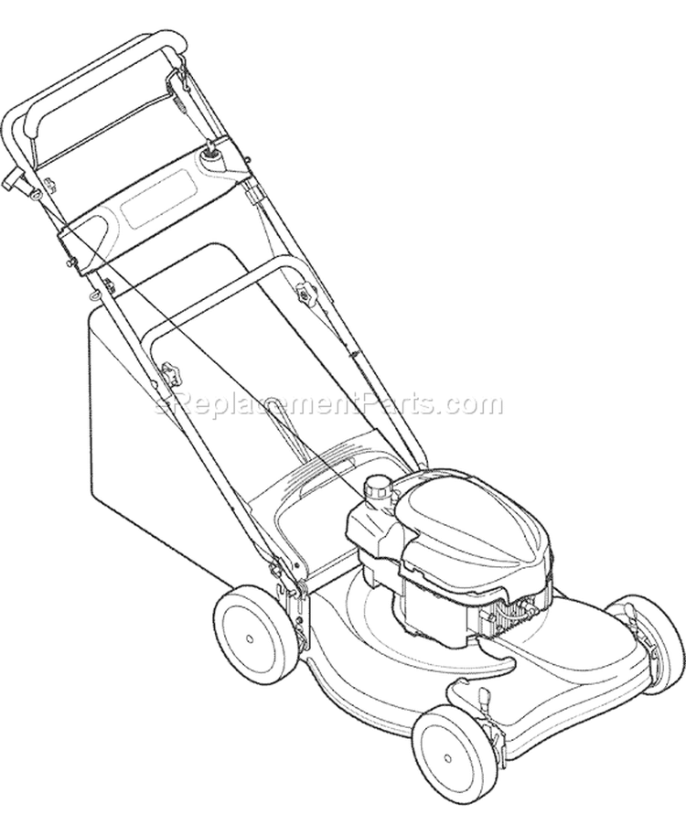 Page B Diagram and Parts List for 12A-446C211 2007 Troy-Bilt Lawn Mower