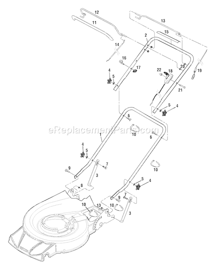 Page B Diagram and Parts List for 12A-909J063 2002 Troy-Bilt Lawn Mower