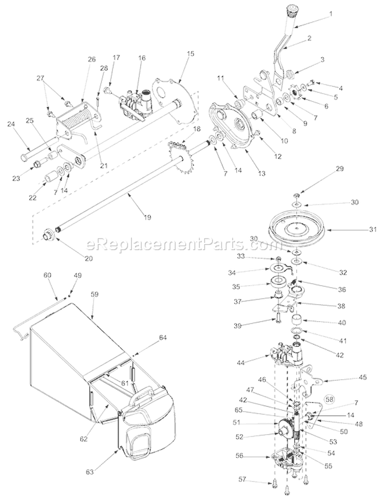 Page B Diagram and Parts List for 12A-998Q766 2004 Troy-Bilt Lawn Mower