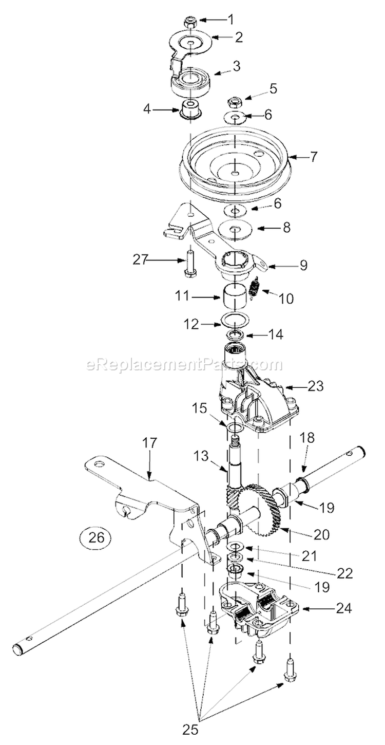 Page B Diagram and Parts List for 12AD566N711 2004 Troy-Bilt Lawn Mower