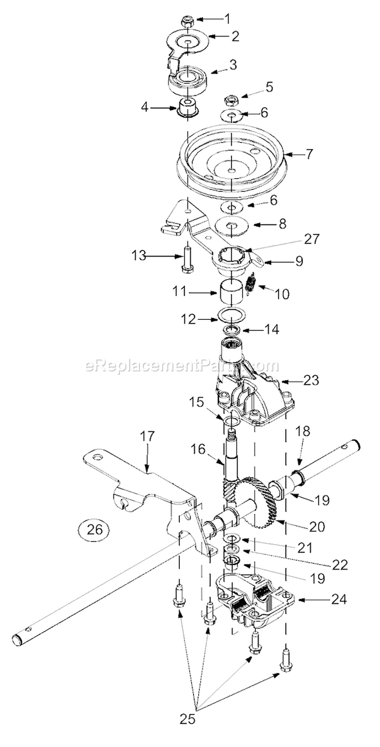 Page B Diagram and Parts List for 12AF569O766 2004 Troy-Bilt Lawn Mower