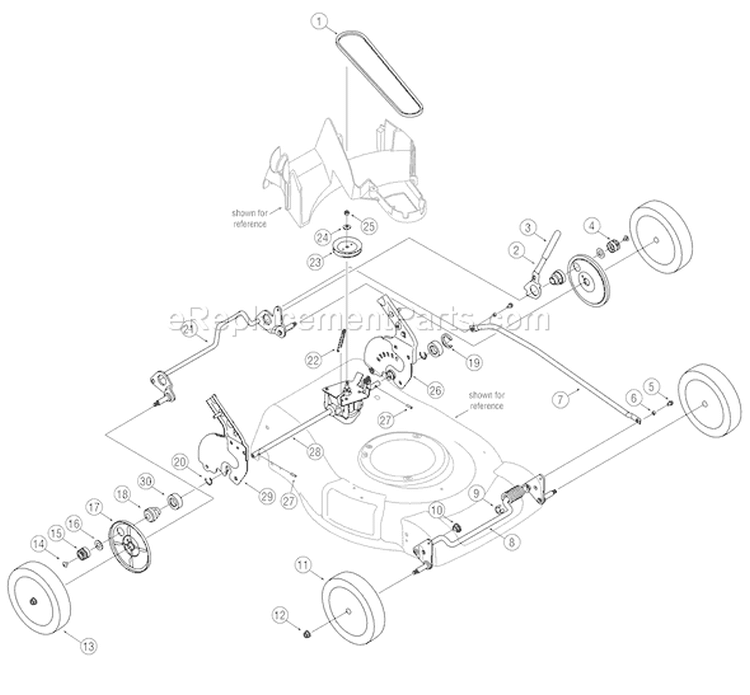 Page A Diagram and Parts List for 12AG836E066 2007 Troy-Bilt Lawn Mower