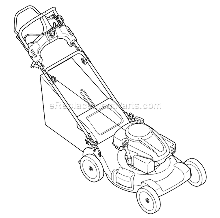 Page D Diagram and Parts List for 12AI83K2266 2008 Troy-Bilt Lawn Mower