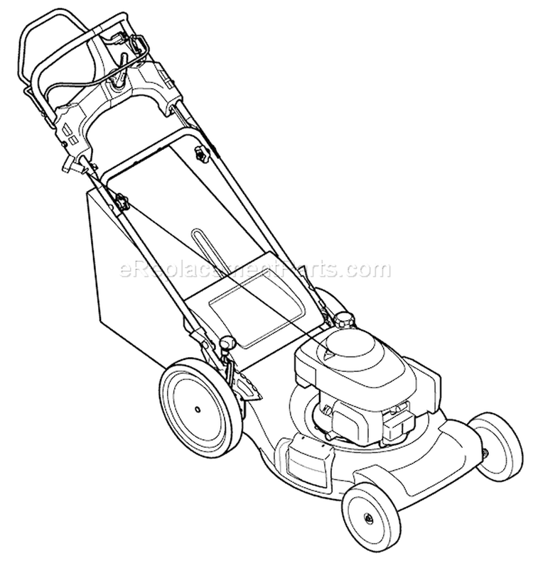 Page D Diagram and Parts List for 12AI865Q711 2008 Troy-Bilt Lawn Mower