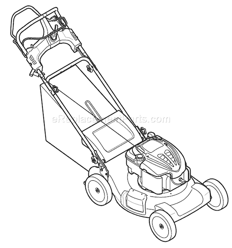 Page D Diagram and Parts List for 12AJ836E011 2008 Troy-Bilt Lawn Mower