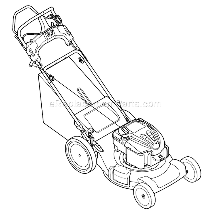 Page D Diagram and Parts List for 12AJ866G266 2008 Troy-Bilt Lawn Mower