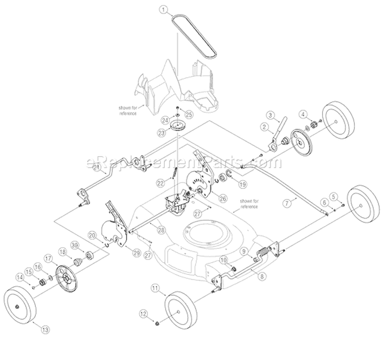 Page A Diagram and Parts List for 12AV835Q711 2007 Troy-Bilt Lawn Mower