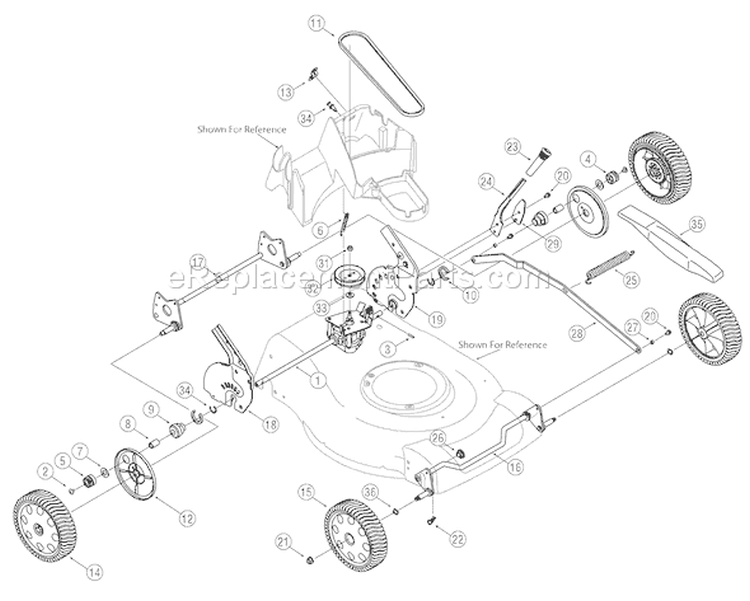Page A Diagram and Parts List for 12AV839N711 2005 Troy-Bilt Lawn Mower