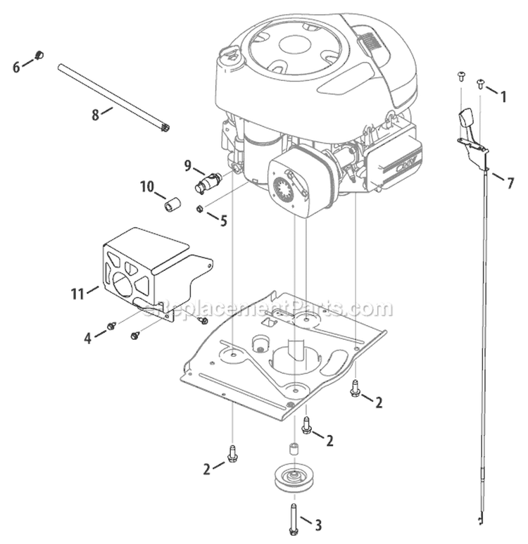 Engine Accessories - B&S Diagram and Parts List for 13AC26JD011 2012 Troy-Bilt Lawn Tractor