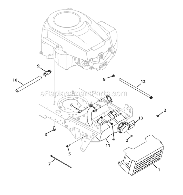 Page B Diagram and Parts List for 13AV77KF066 Tuffy -2011 Troy-Bilt Lawn Tractor