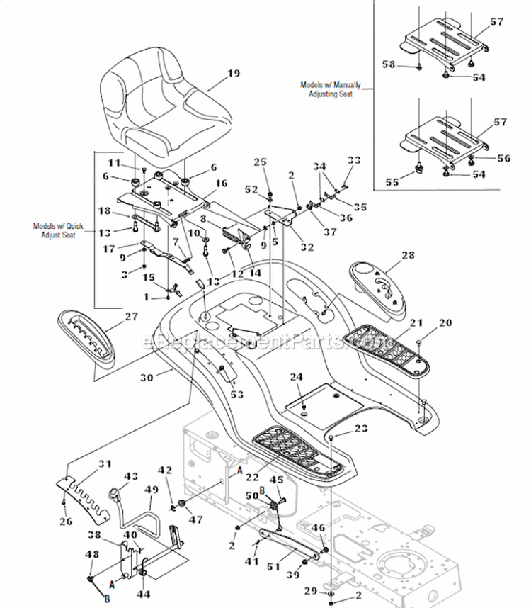 Page A Diagram and Parts List for 13AX60TG766  Troy-Bilt Lawn Tractor