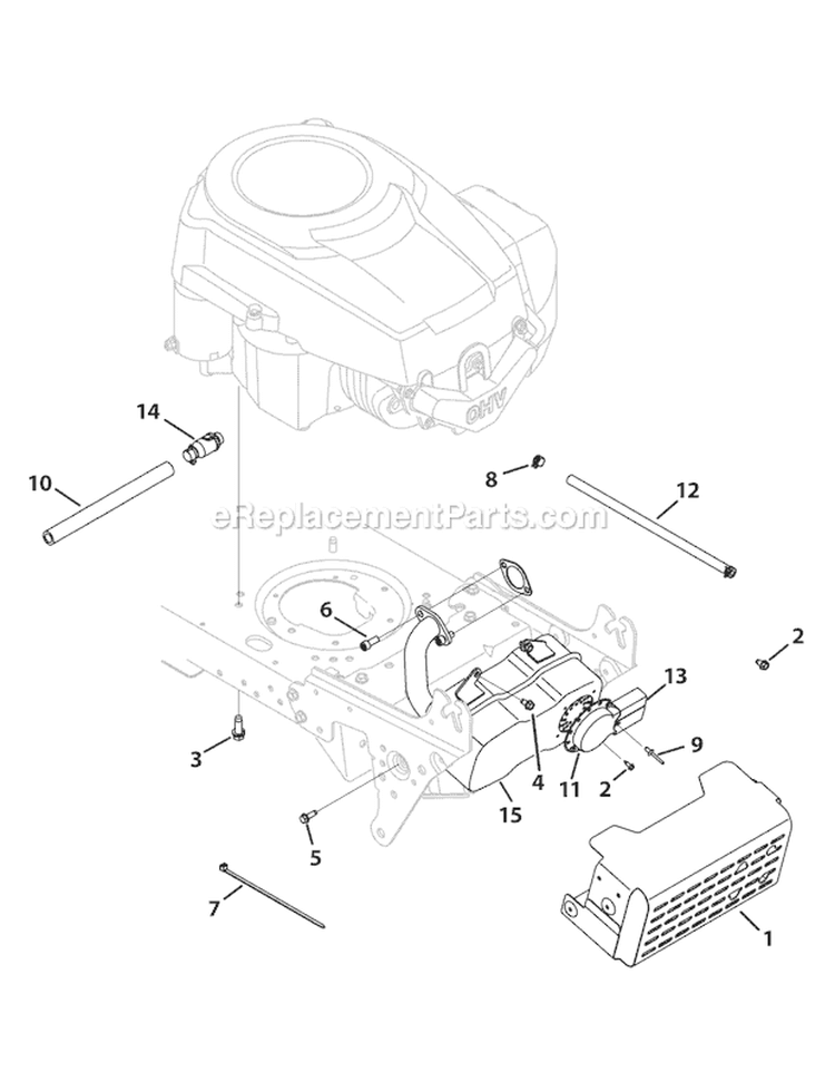 Page B Diagram and Parts List for 13AX78KS011 Bronco -2010 Troy-Bilt Lawn Tractor