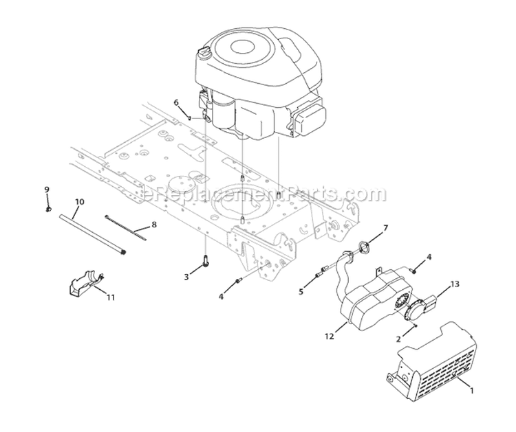 Page B Diagram and Parts List for 13WN77KS011 Pony -2011 Troy-Bilt Lawn Tractor