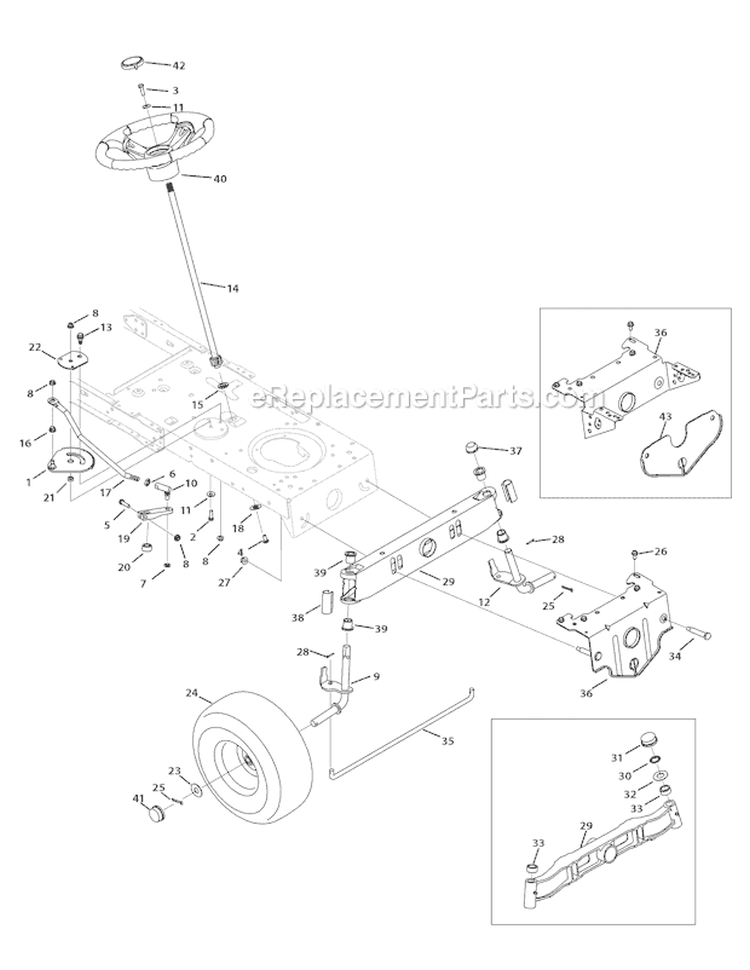 Page H Diagram and Parts List for 13WN77KS211 Pony -2010 Troy-Bilt Lawn Tractor