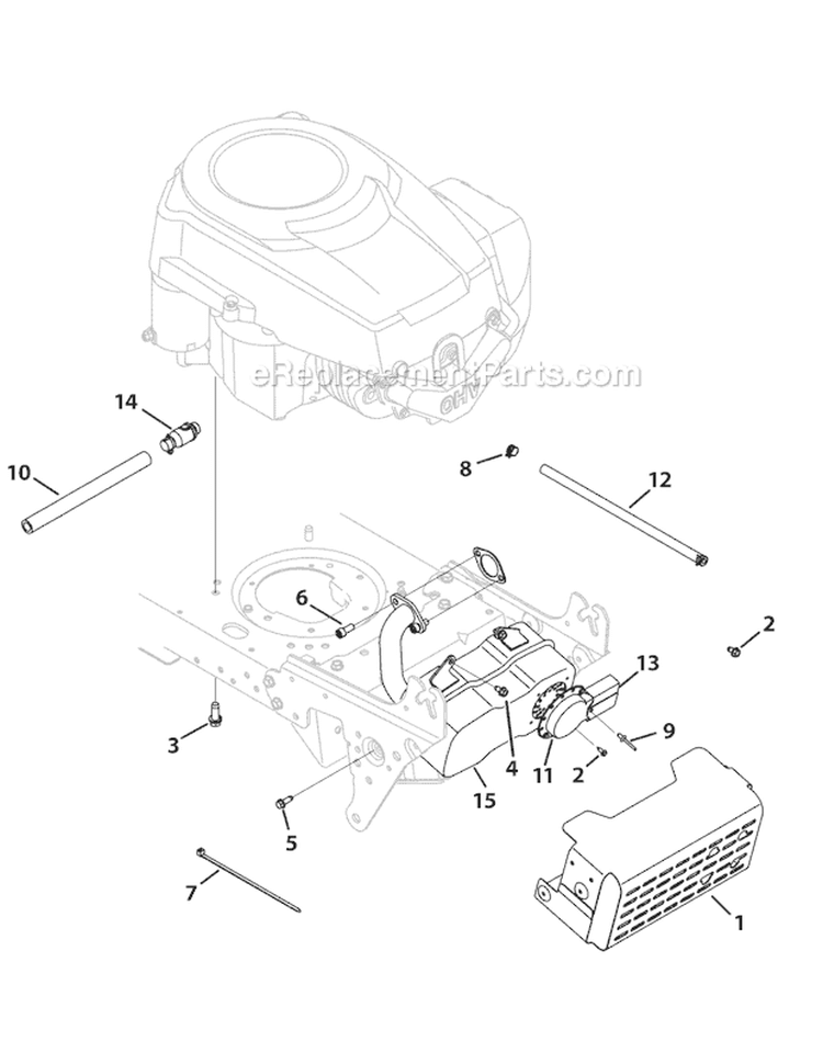 Page B Diagram and Parts List for 13WV77KF066 Tuffy -2010 Troy-Bilt Lawn Tractor