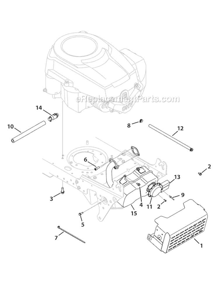 Page B Diagram and Parts List for 13WX78KS011 Bronco -2010 Troy-Bilt Lawn Tractor