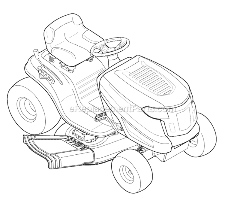 Page I Diagram and Parts List for 13WX78KS011 Bronco -2010 Troy-Bilt Lawn Tractor