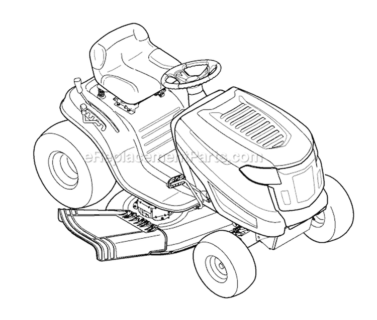 Page I Diagram and Parts List for 13WX78KS066 Bronco -2011 Troy-Bilt Lawn Tractor