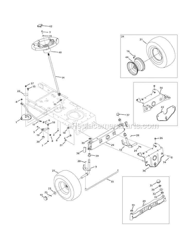 Page D Diagram and Parts List for 13WX78KS211 Bronco -2011 Troy-Bilt Lawn Tractor