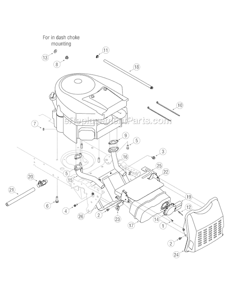 Page D Diagram and Parts List for 14AA80TP766 Big Red Horse -2007 Troy-Bilt Lawn Tractor