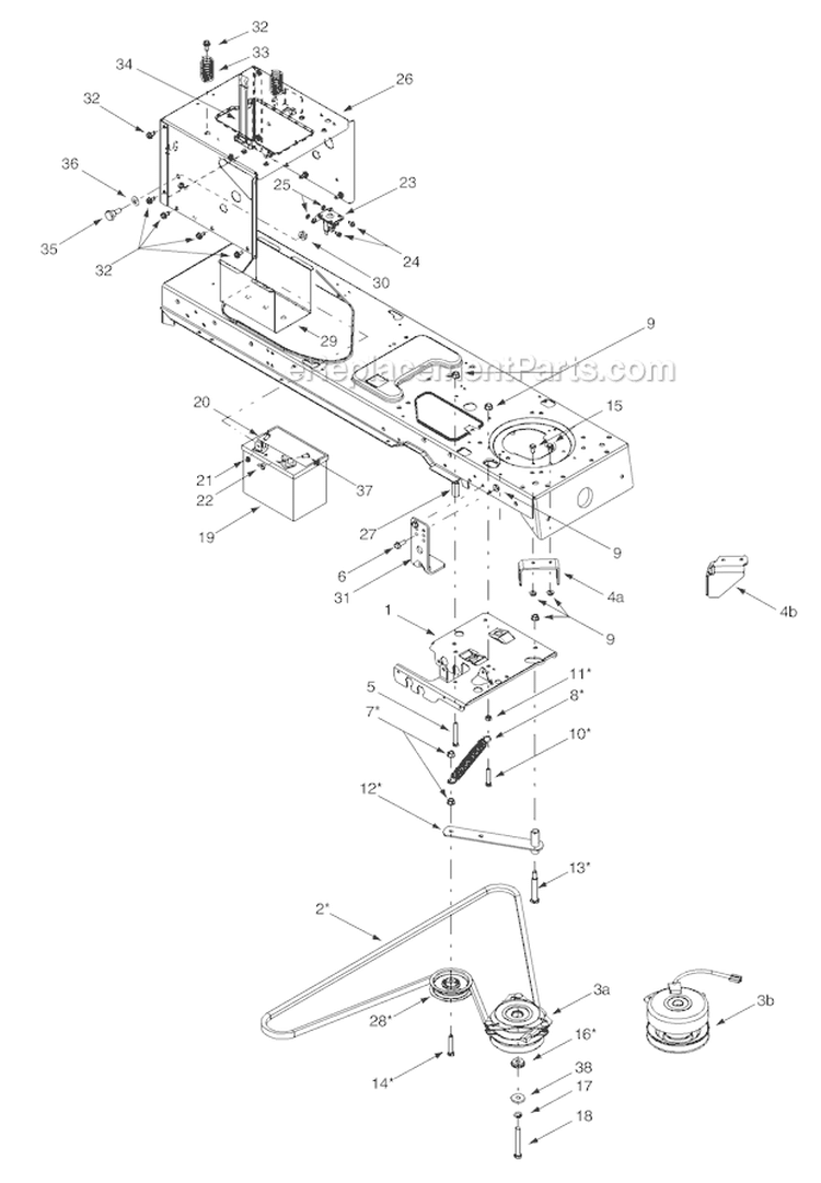 Page G Diagram and Parts List for 14AR809K063 2002 Troy-Bilt Lawn Tractor