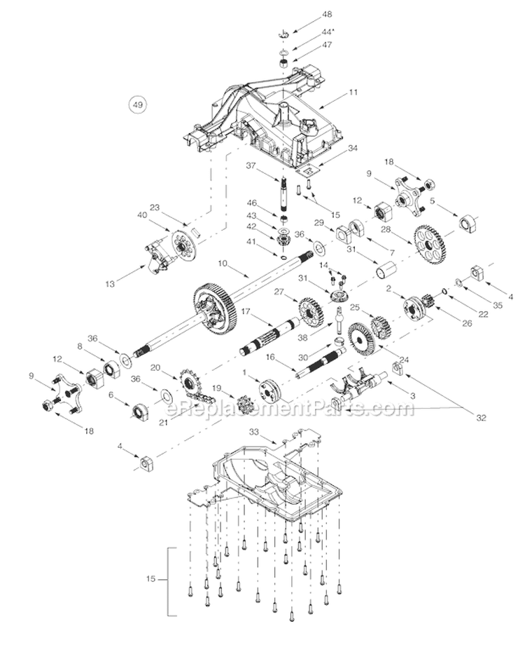 Page H Diagram and Parts List for 14AR809K063 2002 Troy-Bilt Lawn Tractor