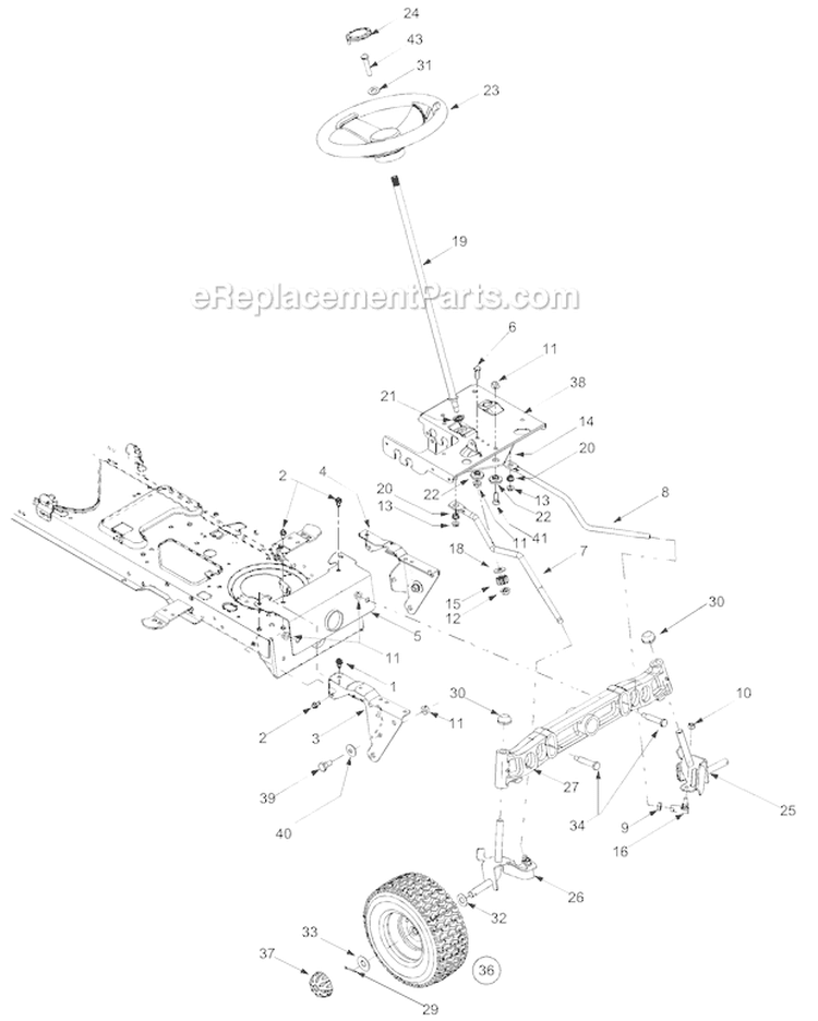 Page A Diagram and Parts List for 14AT809H766 Horse -2004 Troy-Bilt Lawn Tractor