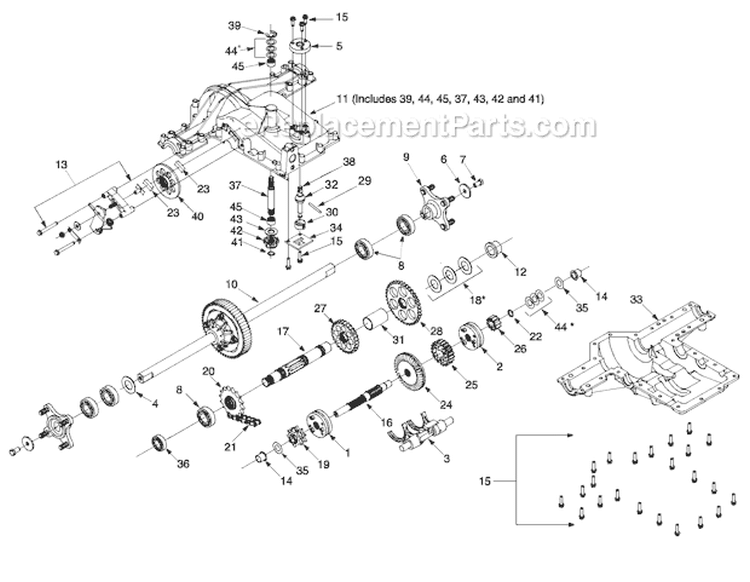 Page H Diagram and Parts List for 14AT809H766 Horse -2004 Troy-Bilt Lawn Tractor