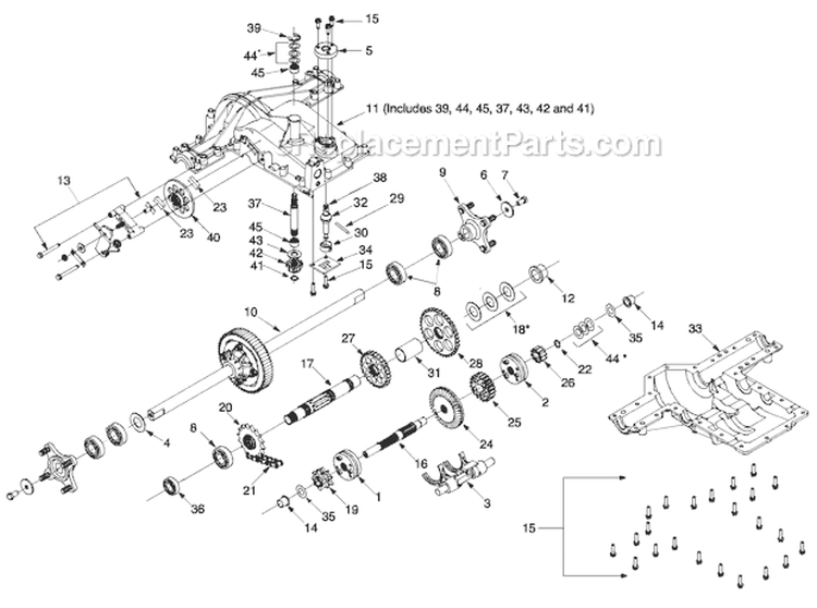 Page J Diagram and Parts List for 14AW809H063 1999 Troy-Bilt Lawn Tractor