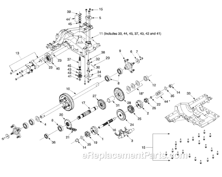 Page J Diagram and Parts List for 14AY809P063 2000 Troy-Bilt Lawn Tractor